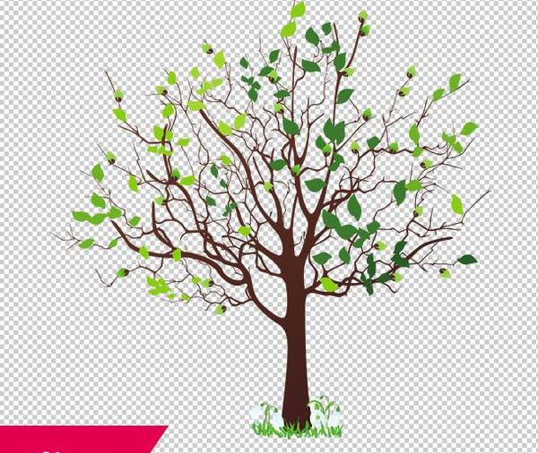 عکس درخت بهاری کارتونی