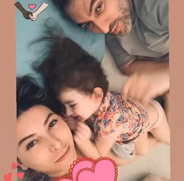 عکس بچه فریبا نادری و همسرش