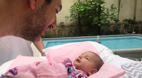 عکس بچه فریبا نادری و همسرش