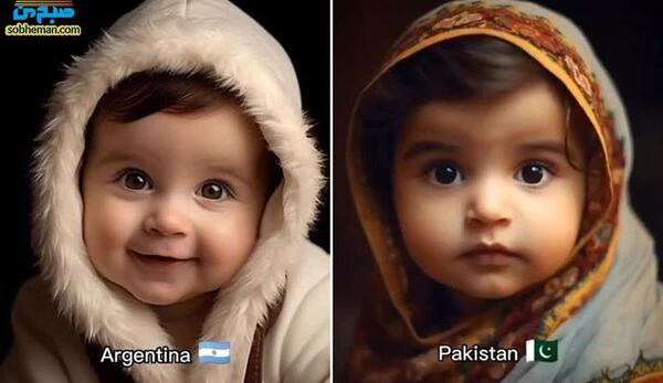 عکس بچه چینی هوش مصنوعی