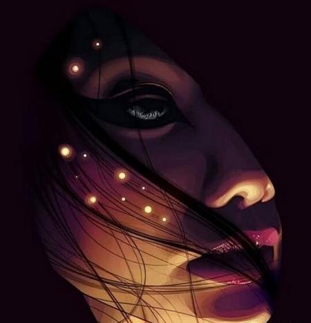 هنری عکس پروفایل گرافیکی دخترانه