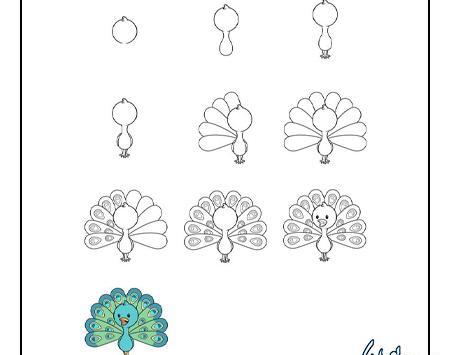 عکس نقاشی طاووس بچه گانه