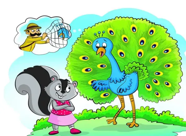 عکس نقاشی طاووس بچه گانه