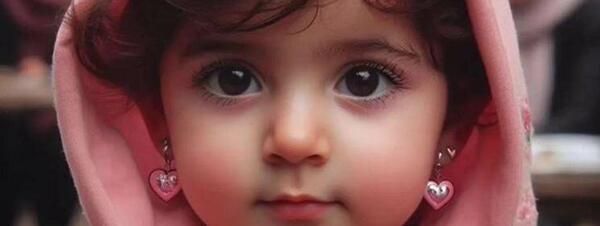 عکس بچه کاپشن صورتی