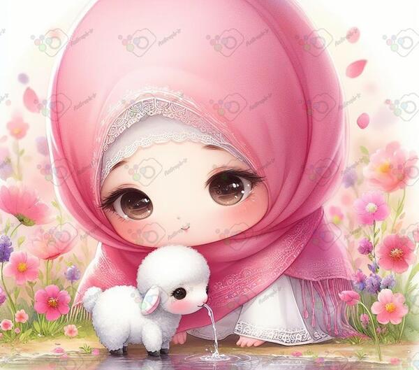 عکس دختر با حجاب عروسک