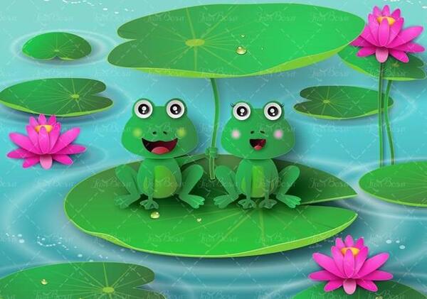 عکس نقاشی بچه قورباغه