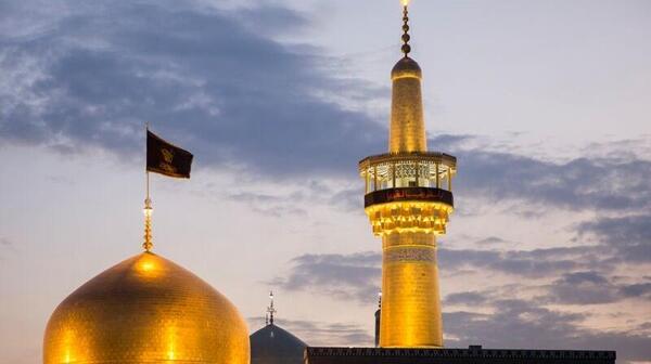 عکس گنبد امام حسین با پرچم مشکی
