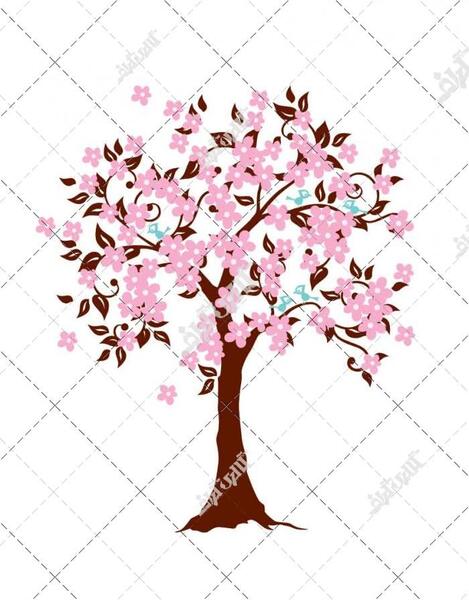 عکس درخت بهاری برای نقاشی