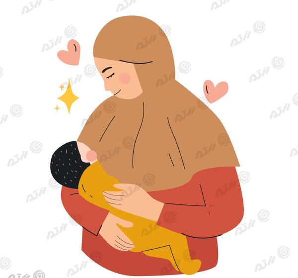 عکس یک مادر با حجاب