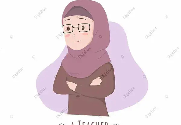 عکس معلم با حجاب فانتزی