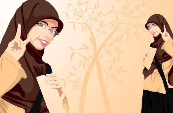عکس معلم با حجاب فانتزی