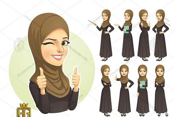 عکس معلم با حجاب فانتزی