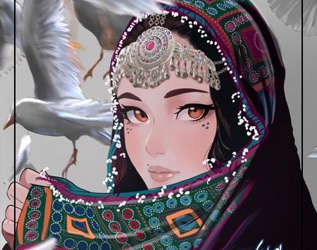 عکس معلم با حجاب فانتزی