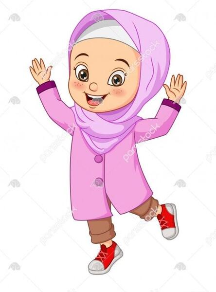 عکس چهار دختر با حجاب کارتونی