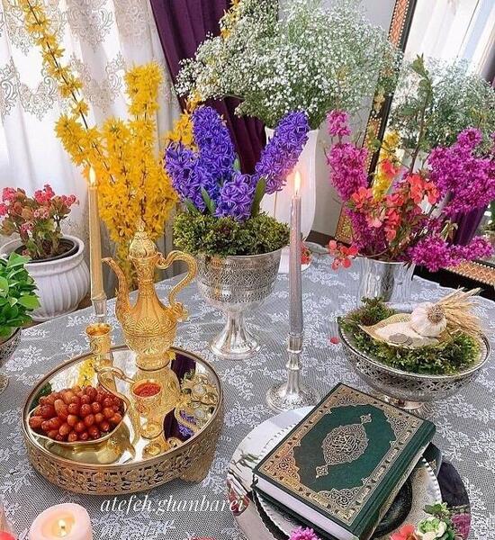 دانلود عکس چیدمان سفره هفت سین