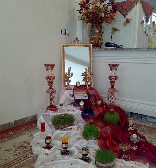 دانلود عکس چیدمان سفره هفت سین