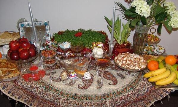 دانلود عکس چیدمان سفره هفت سین