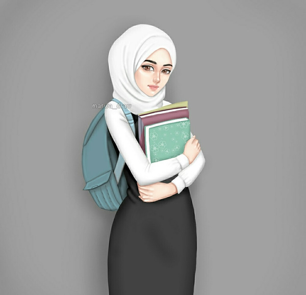 عکس برای پروفایل دخترانه با حجاب کارتونی