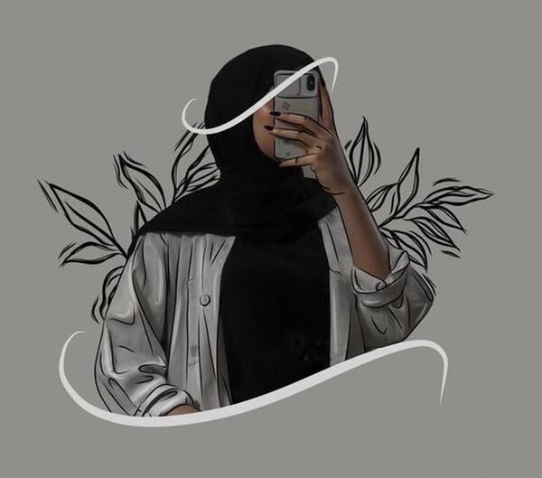 عکس برای پروفایل دخترانه با حجاب کارتونی