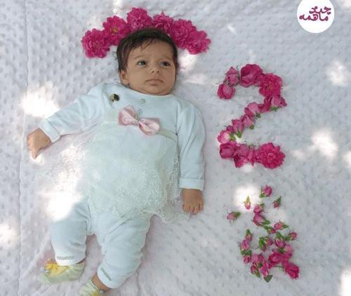عکس ماهگرد بهاری نوزاد