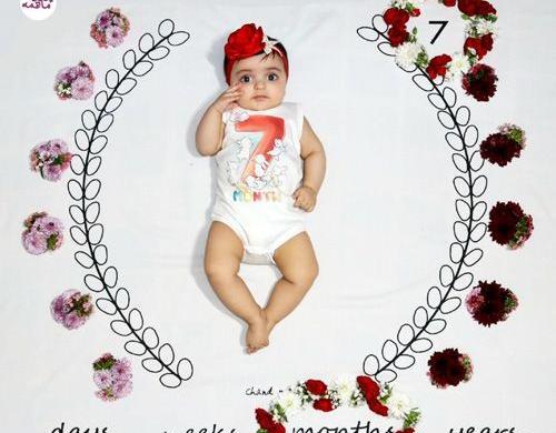 عکس ماهگرد بهاری نوزاد