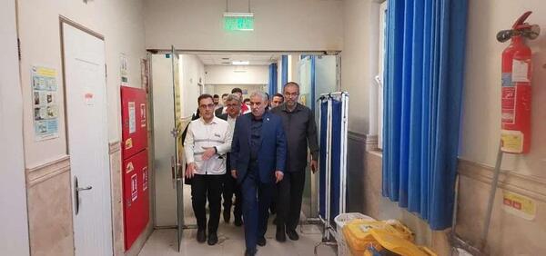 عکس آتش گرفتن بیمارستان قائم رشت