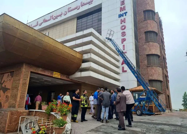 عکس آتش گرفتن بیمارستان قائم رشت