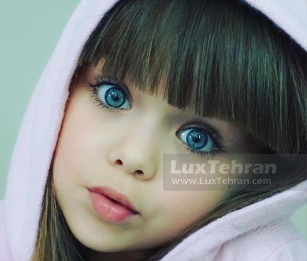 عکس دختر بچه چشم ابی زیبا