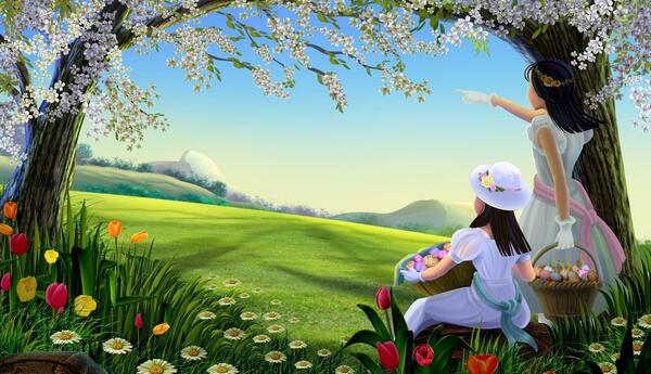 عکس فصل بهار نقاشی