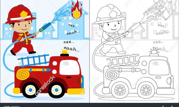 عکس های کارتونی آتش نشانی