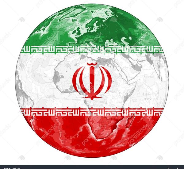 عکس پرچم ایران روی کره زمین