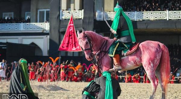 عکس امام حسین بر روی اسب