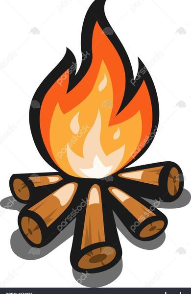عکس آتش نقاشی شده
