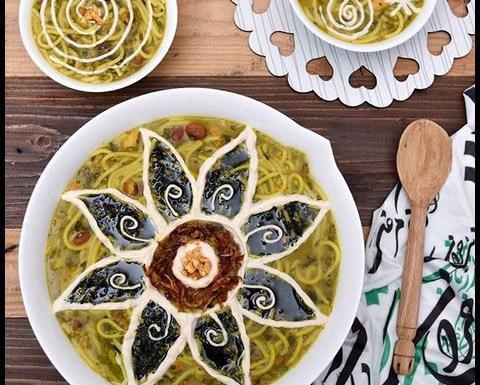 عکس هایی از تزیین آش رشته