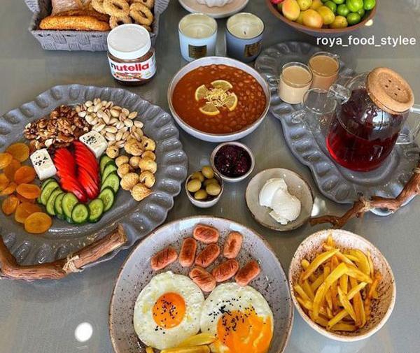 عکس صبحانه لاکچری ایرانی