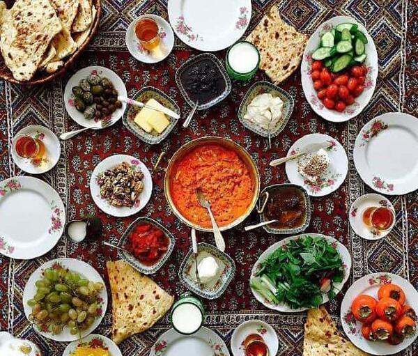 عکس صبحانه لاکچری ایرانی