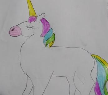 عکس اسب تک شاخ نقاشی آسان