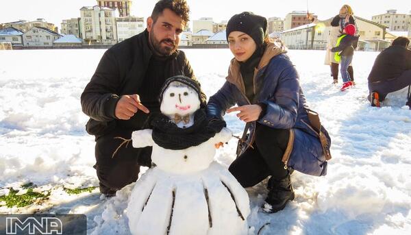 عکس بزرگترین آدم برفی ایران