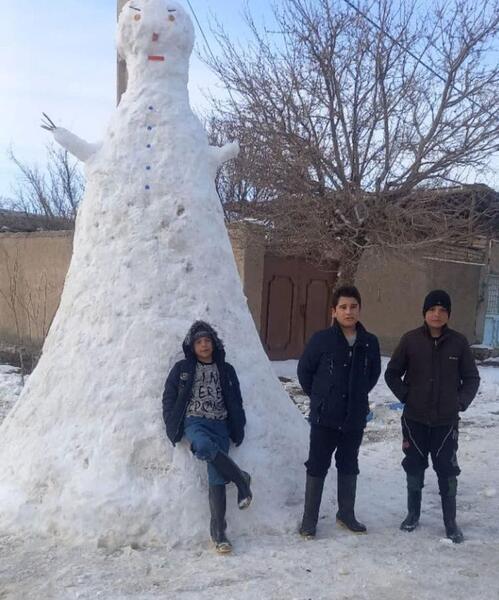 عکس بزرگترین آدم برفی ایران