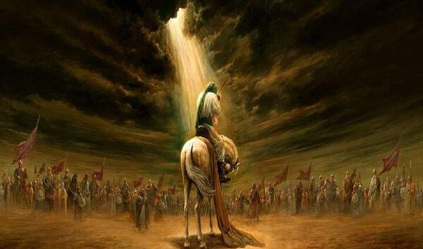 عکس امام حسین سوار اسبش