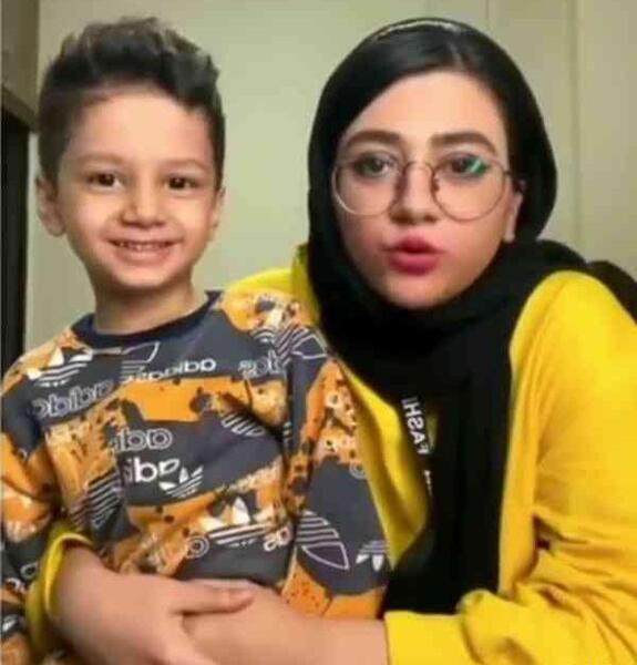 عکس بچه سرنا امینی و همسرش