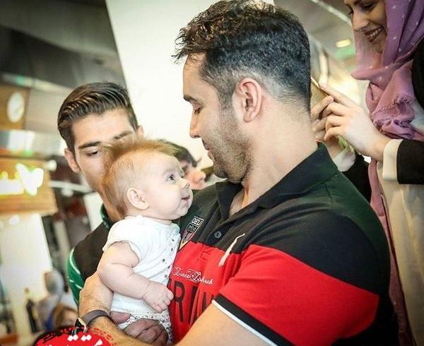 عکس همسر و بچه پوریا پورسرخ