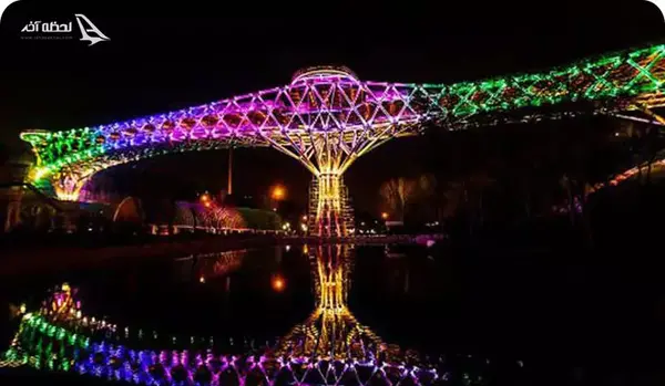عکس پل طبیعت در شب
