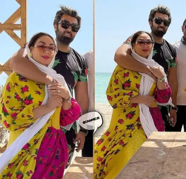 عکس همسر و بچه الهام حمیدی