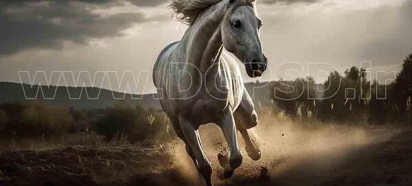 عکس اسب بزرگ سفید