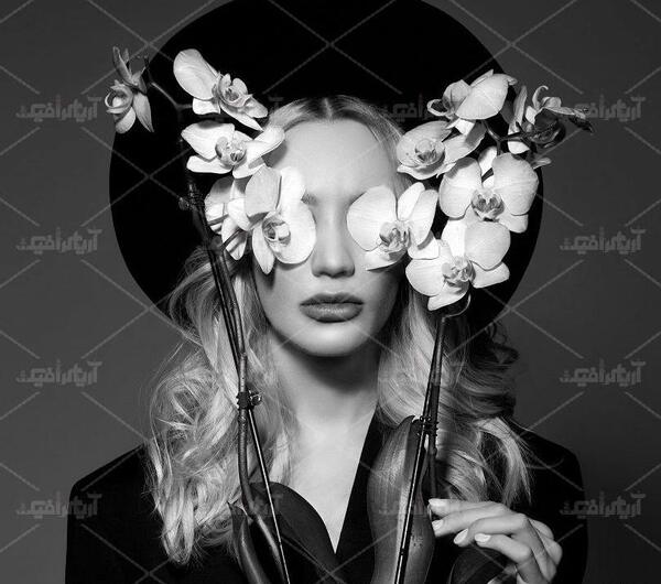 عکس گل سیاه و سفید برای پروفایل