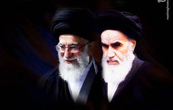 عکس آیت الله خامنه ای و امام خمینی