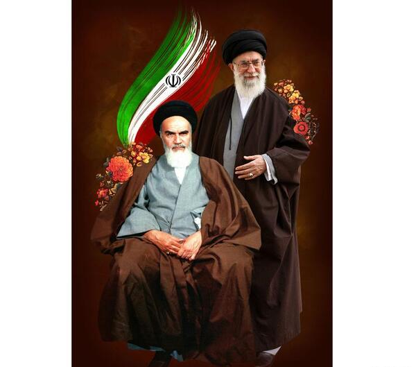عکس آیت الله خامنه ای و امام خمینی
