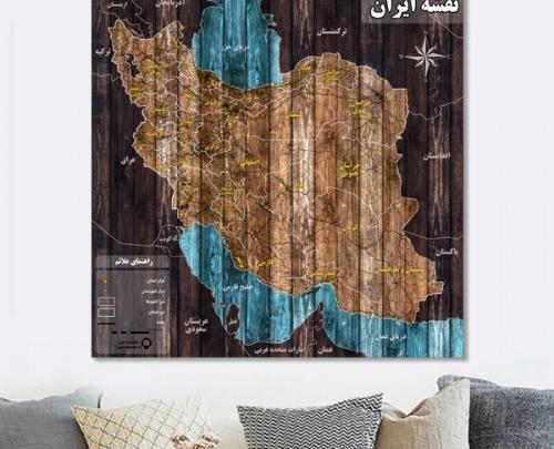 عکس نقشه ی ایران با اسم شهرها