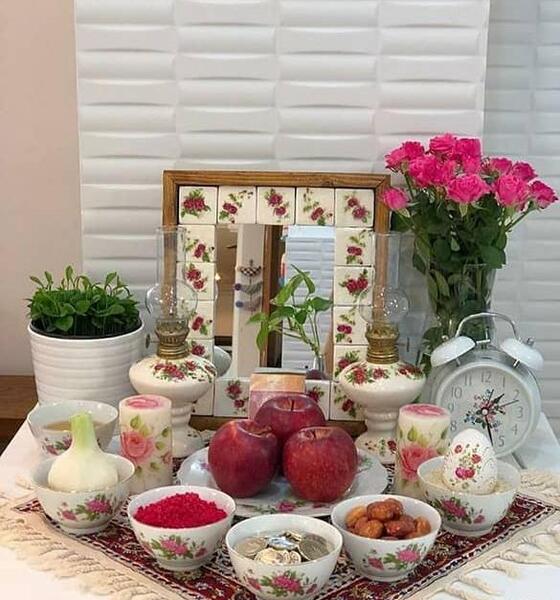 عکس تزیین سفره هفت سین ساده